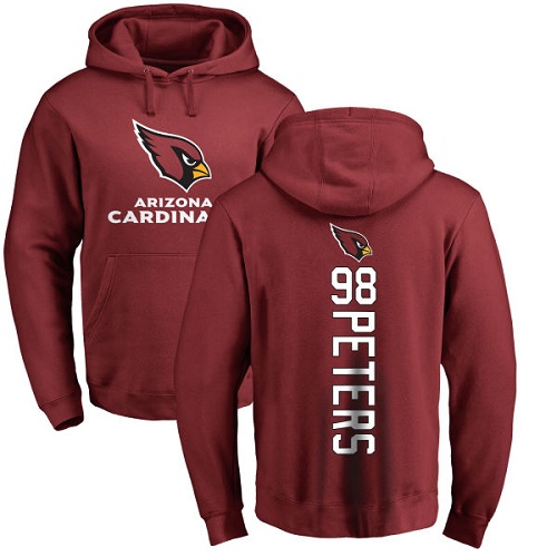 Arizona Cardinals Men Maroon Corey Peters Backer NFL Football #98 Pullover Hoodie Sweatshirts->arizona cardinals->NFL Jersey